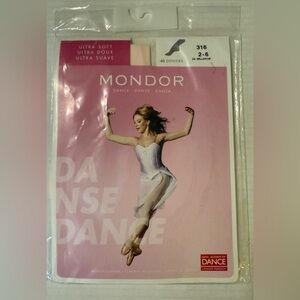 Mondor Child Ultra Soft Dance 40 Deniers Semi-Opaque Tights NWT